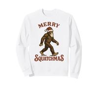 Funny Bigfoot Merry Squatchmas Christmas Retro Sasquatch Sweatshirt