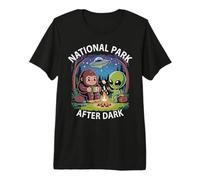 Funny Bigfoot National Park After Dark Alien Kids Camp Squad Premium T-Shirt