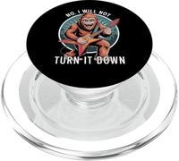 Funny Bigfoot Playing Guitar No I Will Not Turn It Down PopSockets PopGrip for MagSafe