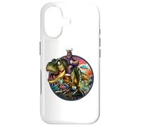 Funny Bigfoot Riding Dinosaur T-Rex: Hilarious Sasquatch Case for iPhone 17