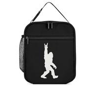 Funny Bigfoot Rock and Roll Funny Lunch Bag Insulated Lunch Box with Detachable Handle for Work Travel Picnic