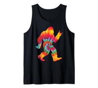 Funny Bigfoot Rock and Roll Tie Dye Tee Sasquatch Believer Tank Top