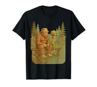 Funny Bigfoot Sasquatch Alien Fishing Outdoors Lake River T-Shirt