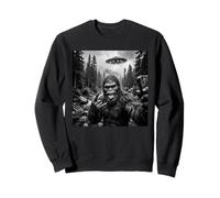 Funny Bigfoot Sasquatch Alien UFO Selfie Graphic Men Women Sweatshirt