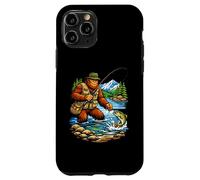 Funny Bigfoot Sasquatch Fishing Case for iPhone 11 Pro