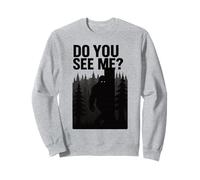 Funny Bigfoot Sasquatch Forest Silhouette Hidden Cryptid Fun Sweatshirt