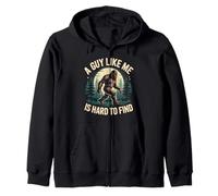 Funny Bigfoot Sasquatch Gift A Guy Like Me Is Hard to Find Zip Hoodie