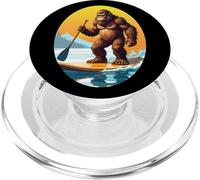 Funny Bigfoot Sasquatch Paddleboarding Sunset Outdoor PopSockets PopGrip for MagSafe