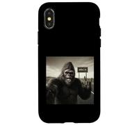 Funny Bigfoot Selfie UFOs UAP Encounter Area 51 Visitor Case for iPhone X/XS
