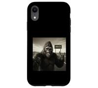 Funny Bigfoot Selfie UFOs UAP Encounter Area 51 Visitor Case for iPhone XR