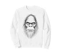 Funny Bigfoot Sketch Drawing Sasquatch Hand Drawn Sweatshirt