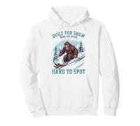 Funny Bigfoot Skiing Built For Snow Born For Speed Pullover Hoodie