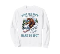 Funny Bigfoot Skiing Built For Snow Born For Speed Sweatshirt