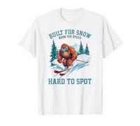 Funny Bigfoot Skiing Built for Snow Born for Speed T-Shirt