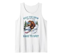 Funny Bigfoot Skiing Built for Snow Born for Speed Tank Top