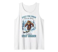Funny Bigfoot Skiing Built for Snow Born for Speed Tank Top