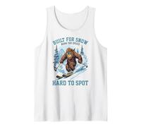 Funny Bigfoot Skiing Built for Snow Born for Speed Tank Top