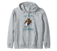 Funny Bigfoot Skiing Built For Snow Born For Speed Zip Hoodie