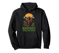 Funny Bigfoot Stole My Weed 420 Marijuana Retro Vintage Men Pullover Hoodie