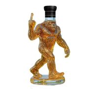 Funny Bigfoot Whiskey Bottle, Engraved Bigfoot Shaped Decanter, Humorous Bar, Inn, Cabin and Country Decor, Gift for Bigfoot Lovers (B)