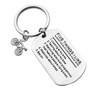Funny Biker Gift Bicycle Racer Cyclist Keyring Five Things I Like Almost As Much As Riding My Bike Cycling Sports Keyring Bike Riding Keychain Gift for Biker Racer Adventure Gifts for Cyclists