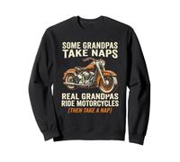 Funny Biker Grandpa Ride Motorcycles Then Take A Nap Sweatshirt