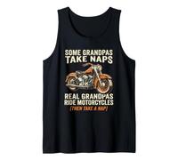 Funny Biker Grandpa Ride Motorcycles Then Take A Nap Tank Top