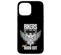Funny Bikers Don't Fade Away They Burn Out Motorcyclist Men Case for iPhone 13 Pro Max