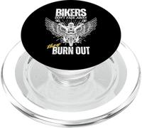 Funny Bikers Don't Fade Away They Burn Out Motorcyclist Men PopSockets PopGrip for MagSafe