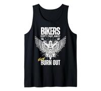 Funny Bikers Don't Fade Away They Burn Out Motorcyclist Men Tank Top