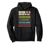Funny Bingo Caller Before you Question My Call Bingo Night Pullover Hoodie
