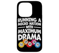 Funny Bingo Caller Running A Micro Nation Bingo Game Night Case for iPhone 14 Pro