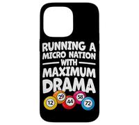 Funny Bingo Caller Running A Micro Nation Bingo Game Night Case for iPhone 14 Pro Max