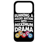Funny Bingo Caller Running A Micro Nation Bingo Game Night Case for iPhone 17 Pro
