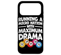 Funny Bingo Caller Running A Micro Nation Bingo Game Night Case for iPhone 17 Pro Max
