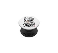 Funny Bingo Cat Lover Bingo Player Let's Play Bingo Right PopSockets Adhesive PopGrip