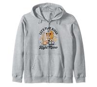 Funny Bingo Cat Lover Bingo Player Let's Play Bingo Right Zip Hoodie