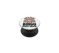 Funny Bingo Cat Lover Let's Play Bingo PopSockets Adhesive PopGrip