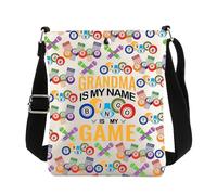 Funny Bingo Lover Gift Gambling Gift Grandma Is My Name Bingo Is My Game Crossbody Bag Bingo Game Player Gift (bingo grandma CB)