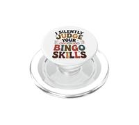 Funny Bingo Player Team Gambling I Silently Judge Your Bingo PopSockets PopGrip for MagSafe