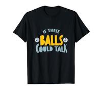 Funny Bingo Pun If These Balls Could Talk Value Graphic T-Shirt, Men, Black, XL