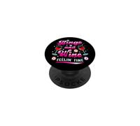 Funny Bingo Wine Feelin Fine Game Night Bingo Caller Player PopSockets Adhesive PopGrip