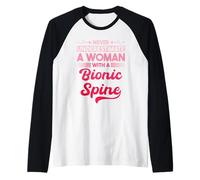 Funny Bionic Spine Surgery Recovery Back Spinal Fusion Raglan Baseball Tee