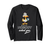 Funny Bird Coffee Quote Sarcastic Nobody Asked You Men Women Long Sleeve T-Shirt
