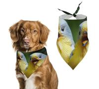 Funny Bird Dog Bandanas for Feeding Grooming, Triangle Pet Bibs Washable Pets Scarf for Cats & Dogs