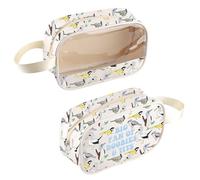 Funny Bird Gift Boobies and Tits Clear Cosmetic Bag Boobies Bird and Tits B-ird Lover Gift Ornithologist G-ift (BigfanofBag)