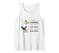 Funny Bird Grumpy Duck Sarcastic Quote Humor Joke Men Women Tank Top