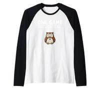 Funny Bird Lover Pun Joke Owl Game Don’t Look at The Owl Raglan Baseball Tee