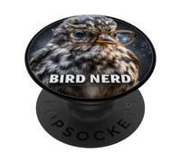 Funny Bird Nerd Nature Watching Vintage Retro Design PopSockets Adhesive PopGrip