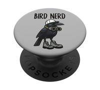 Funny Bird Nerd Watching American Crow Nature Art PopSockets Adhesive PopGrip